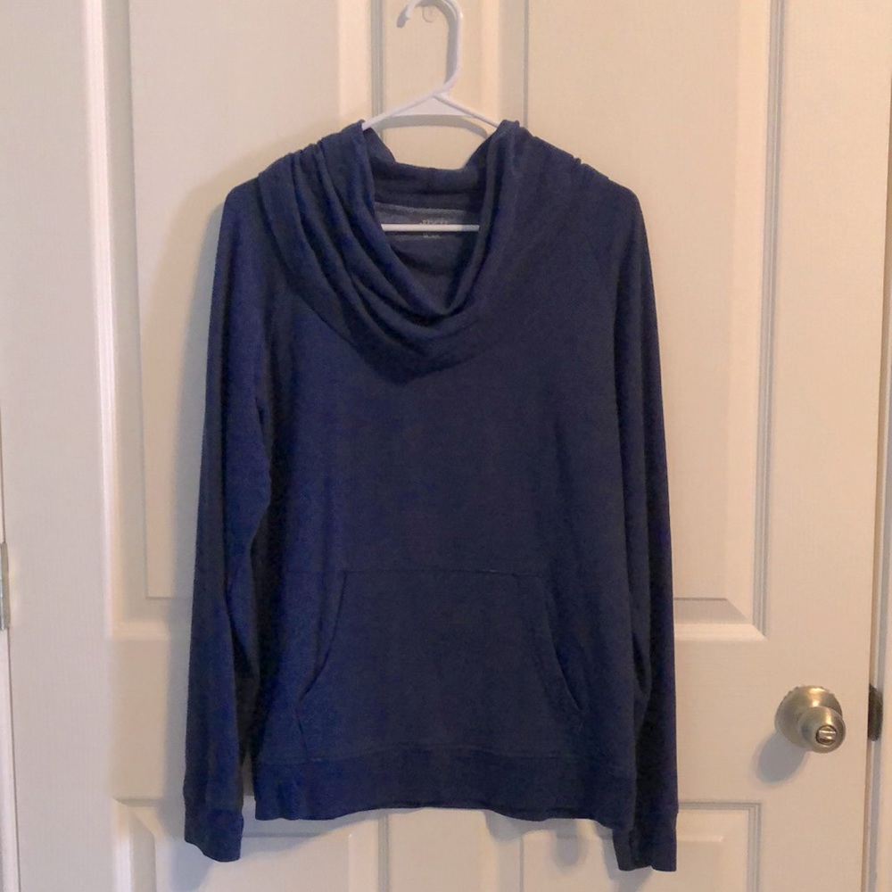 Cowl neck sweatshirt/sweater with large front pocket. Size medium. So soft!